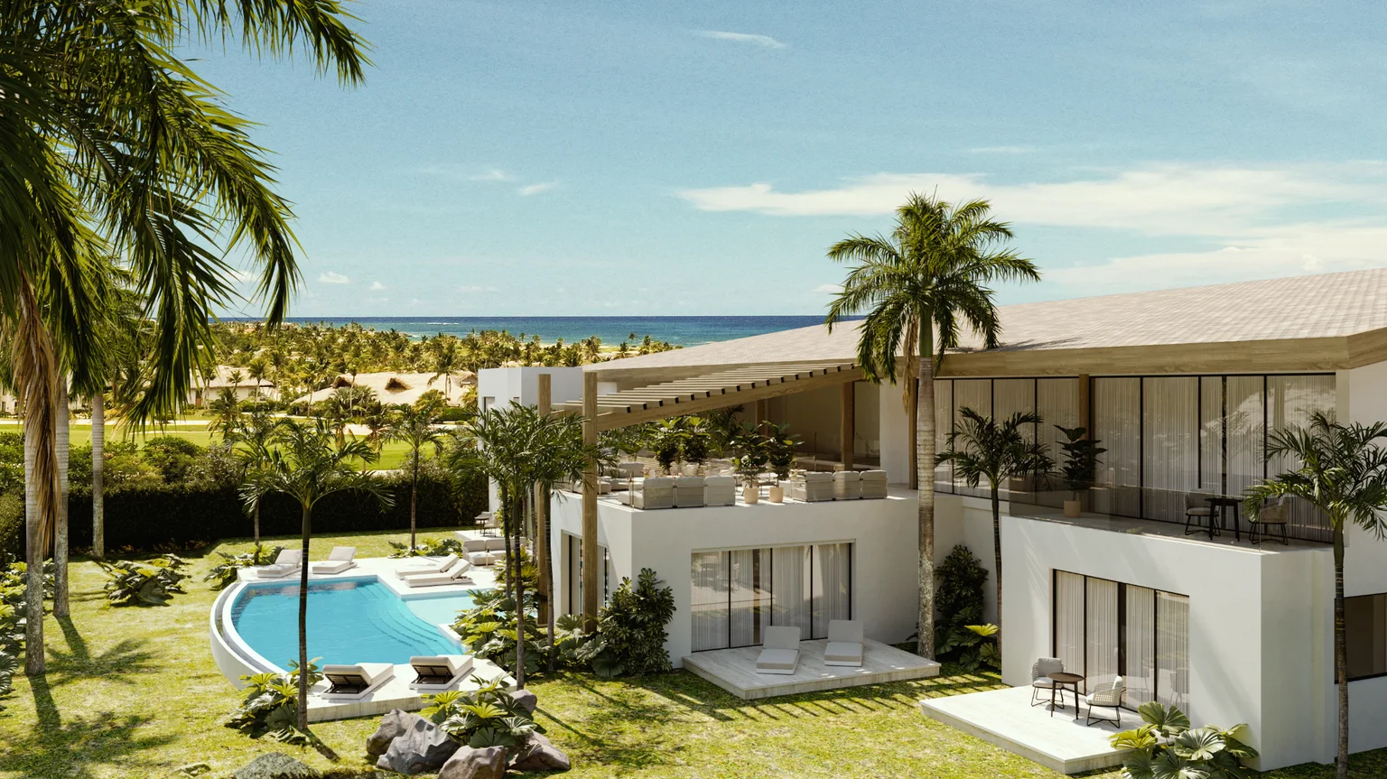 Villa de lujo con piscina y vista al mar