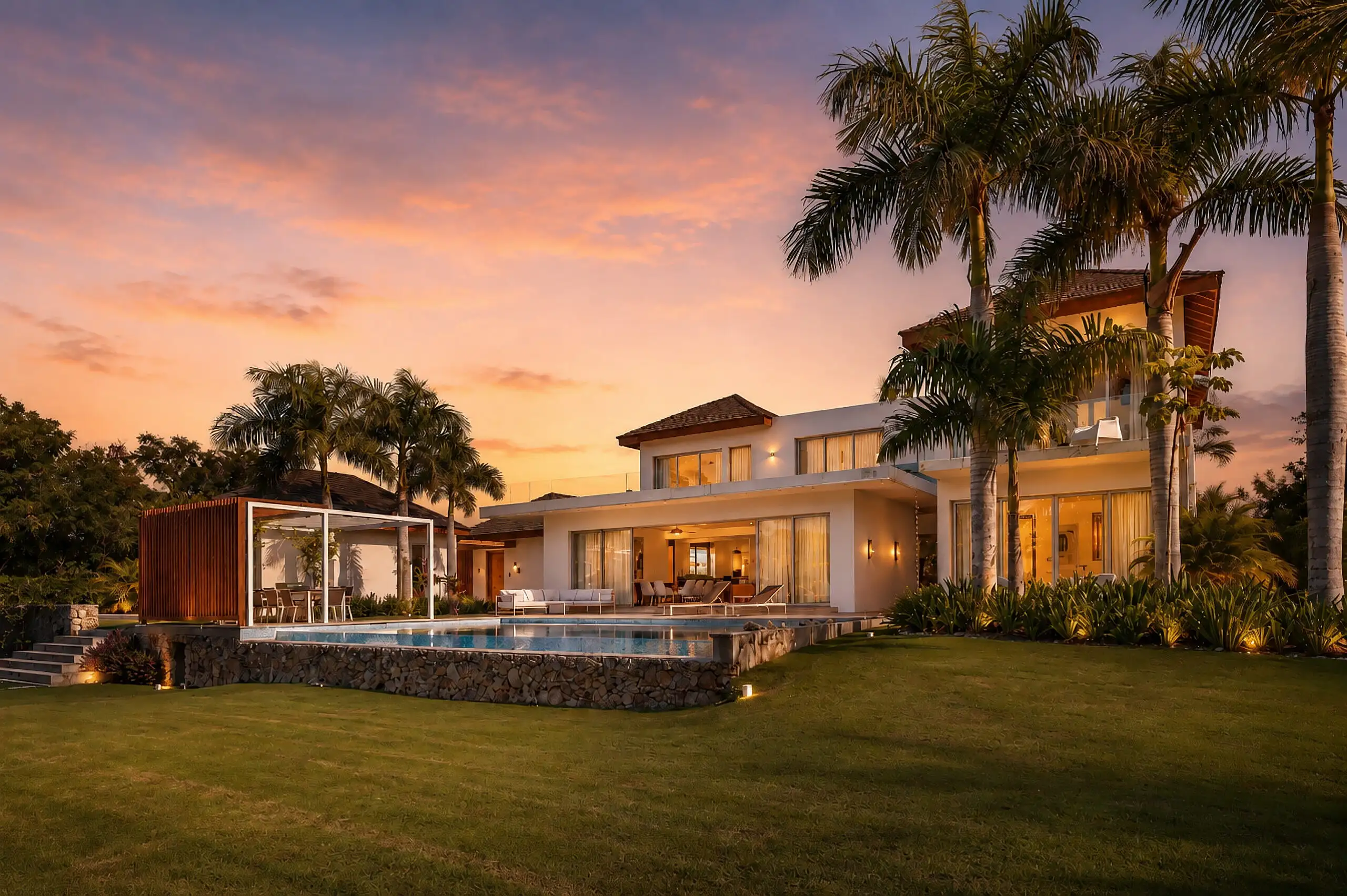 Villa de lujo en entorno tropical